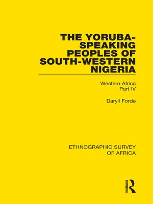 cover image of The Yoruba-Speaking Peoples of South-Western Nigeria